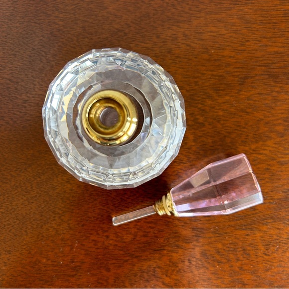 Perfume Scent Bottle with stopper Pink Top Refillable - Picture 5 of 7